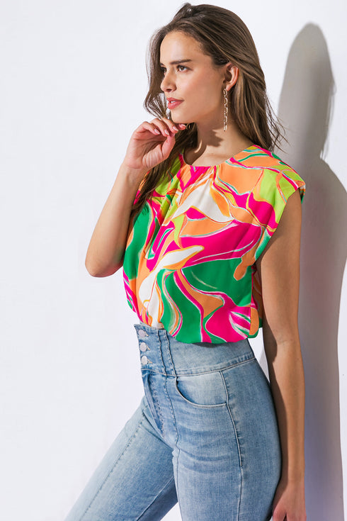 send-a-postcard-woven-top Flying Tomato-Sophia's Style-5